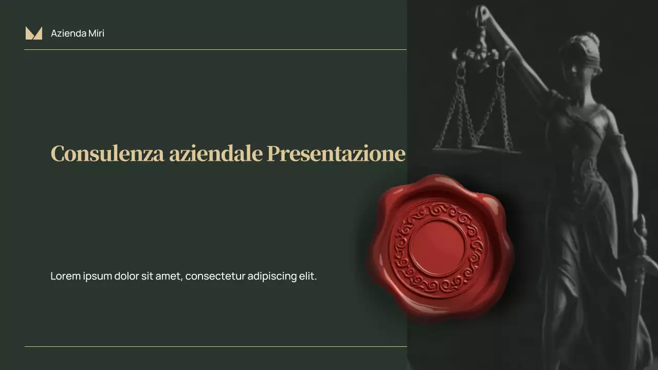 Presentazione aziendale classica rossa