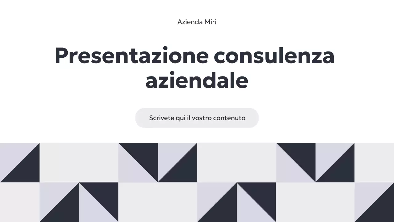 Presentazione aziendale geometrica grigia