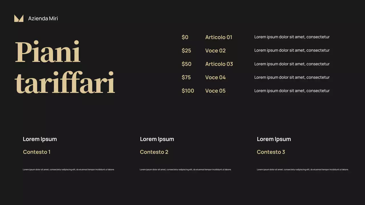 Presentazione aziendale classica rossa