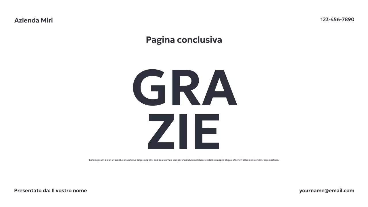 Presentazione aziendale geometrica grigia