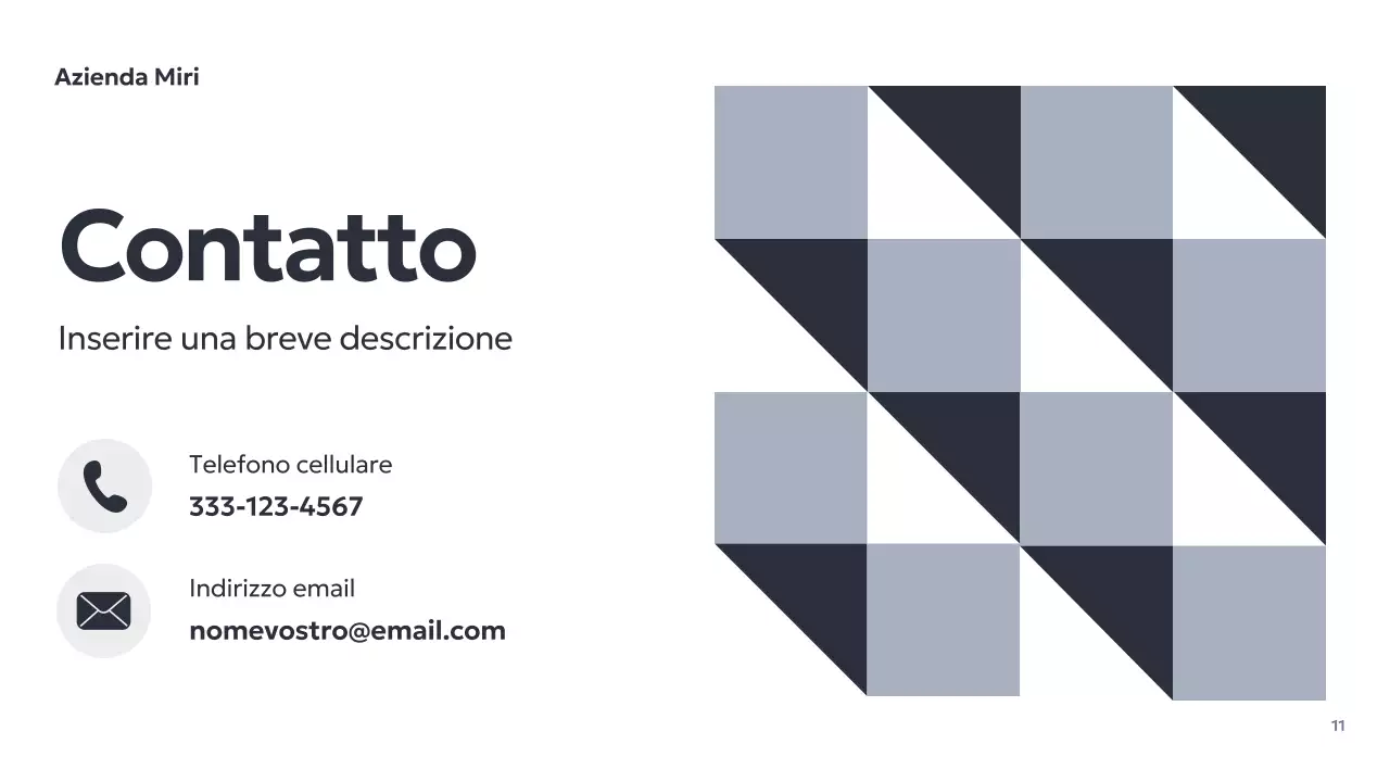 Presentazione aziendale geometrica grigia