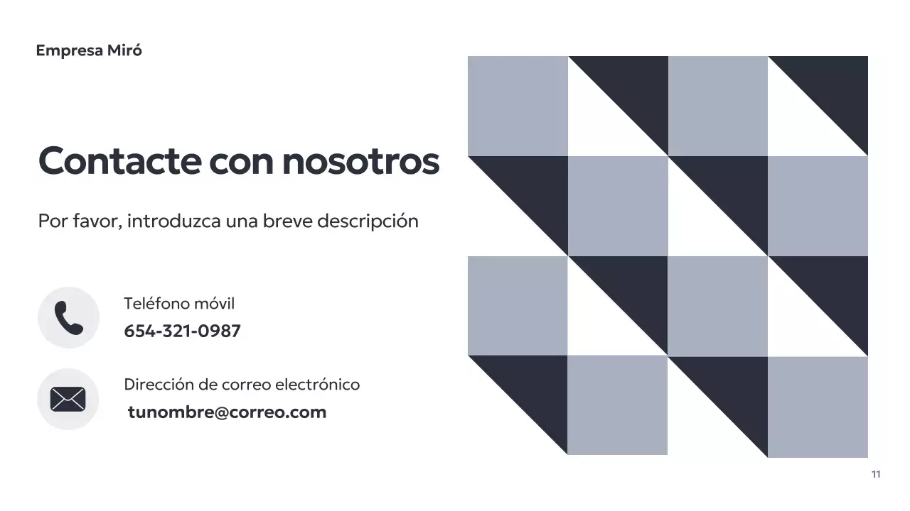 Presentación empresarial geométrica gris