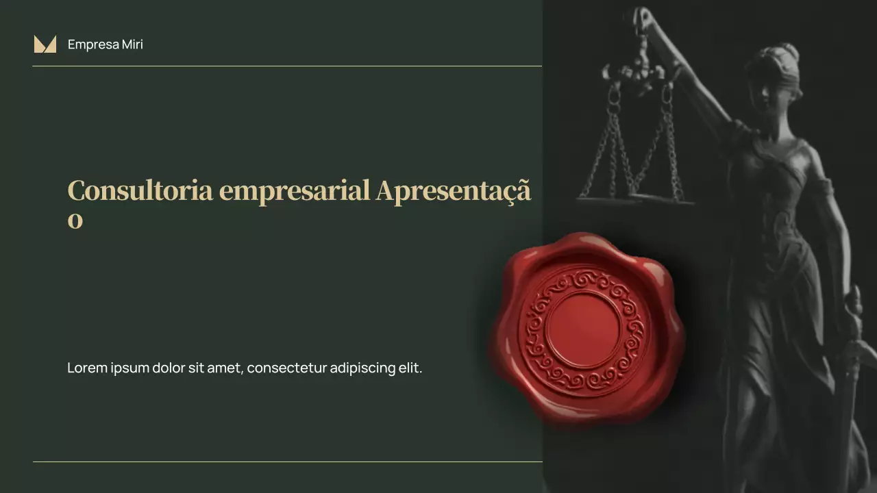 Apresentação comercial clássica vermelha