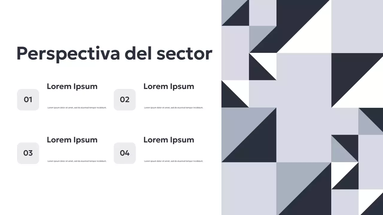 Presentación empresarial geométrica gris