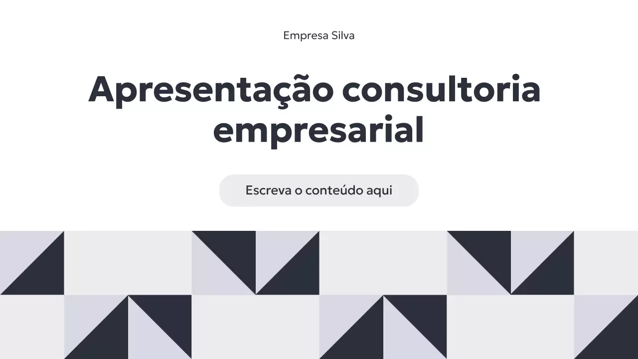Apresentação de negócios geométrica cinzenta