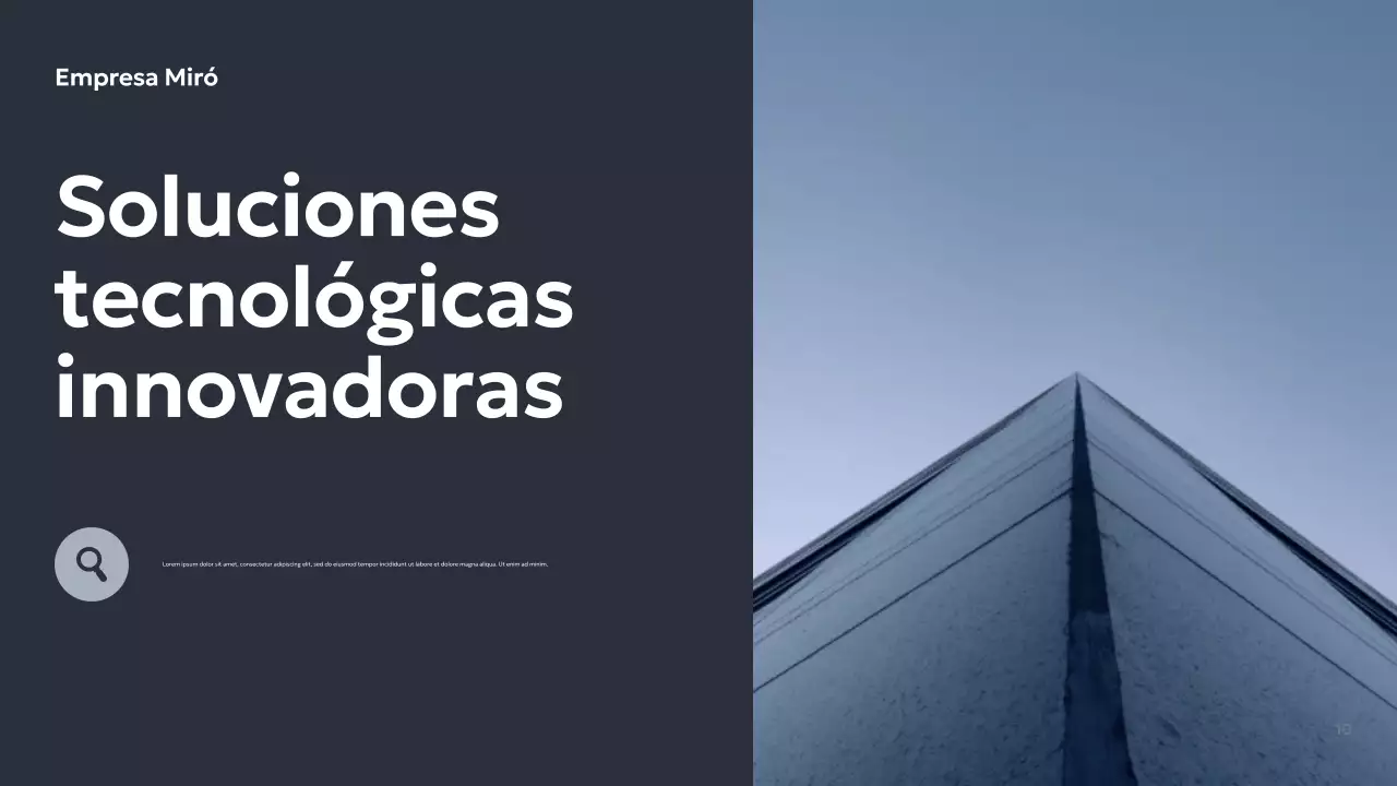 Presentación empresarial geométrica gris