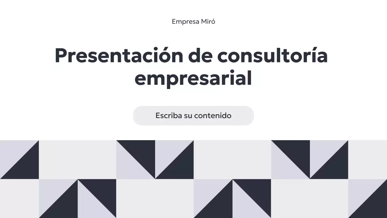 Presentación empresarial geométrica gris