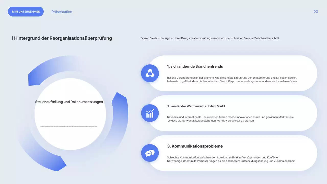 Blue Modern Umstrukturierung erklärt