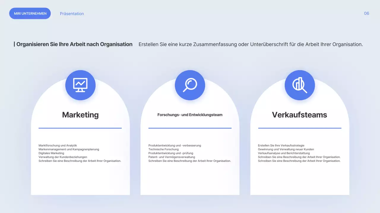 Blue Modern Umstrukturierung erklärt
