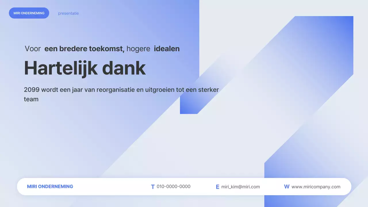 Blue Modern reorganisatie uitgelegd