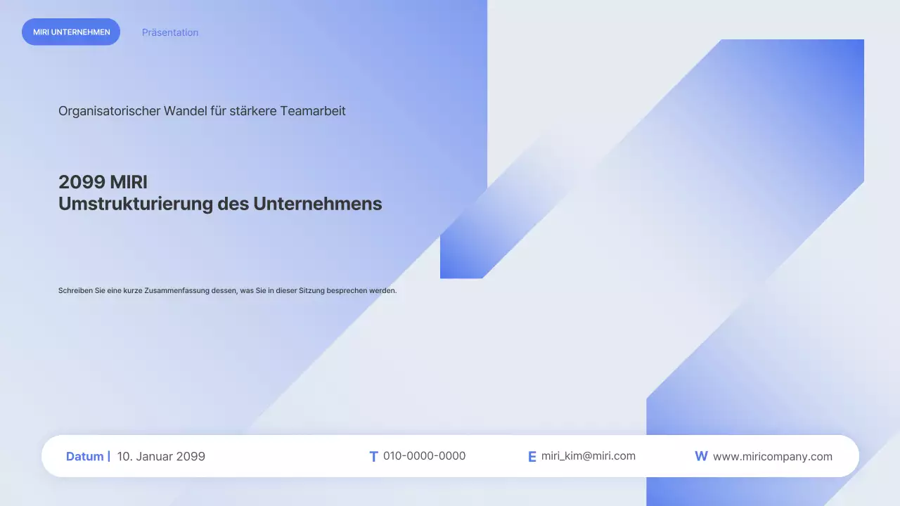 Blue Modern Umstrukturierung erklärt
