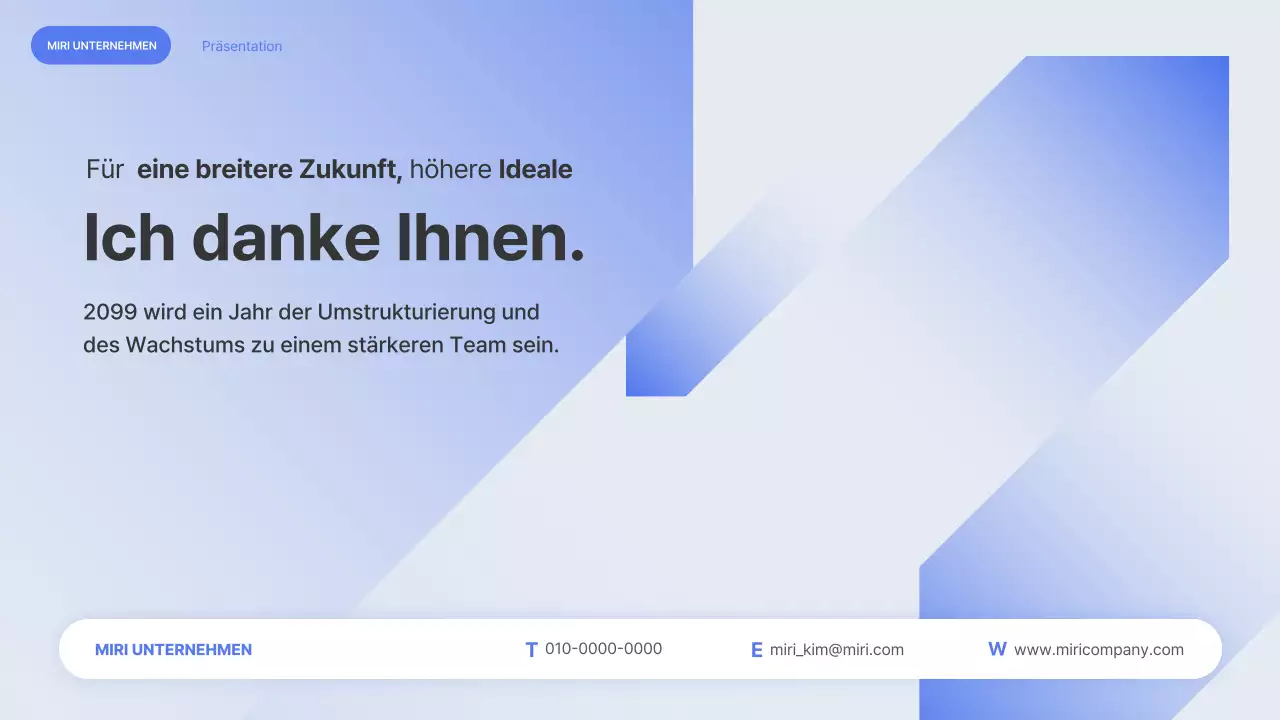 Blue Modern Umstrukturierung erklärt