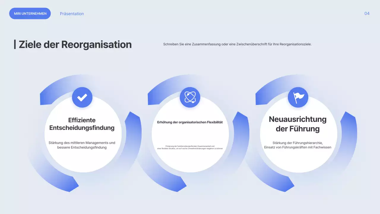 Blue Modern Umstrukturierung erklärt