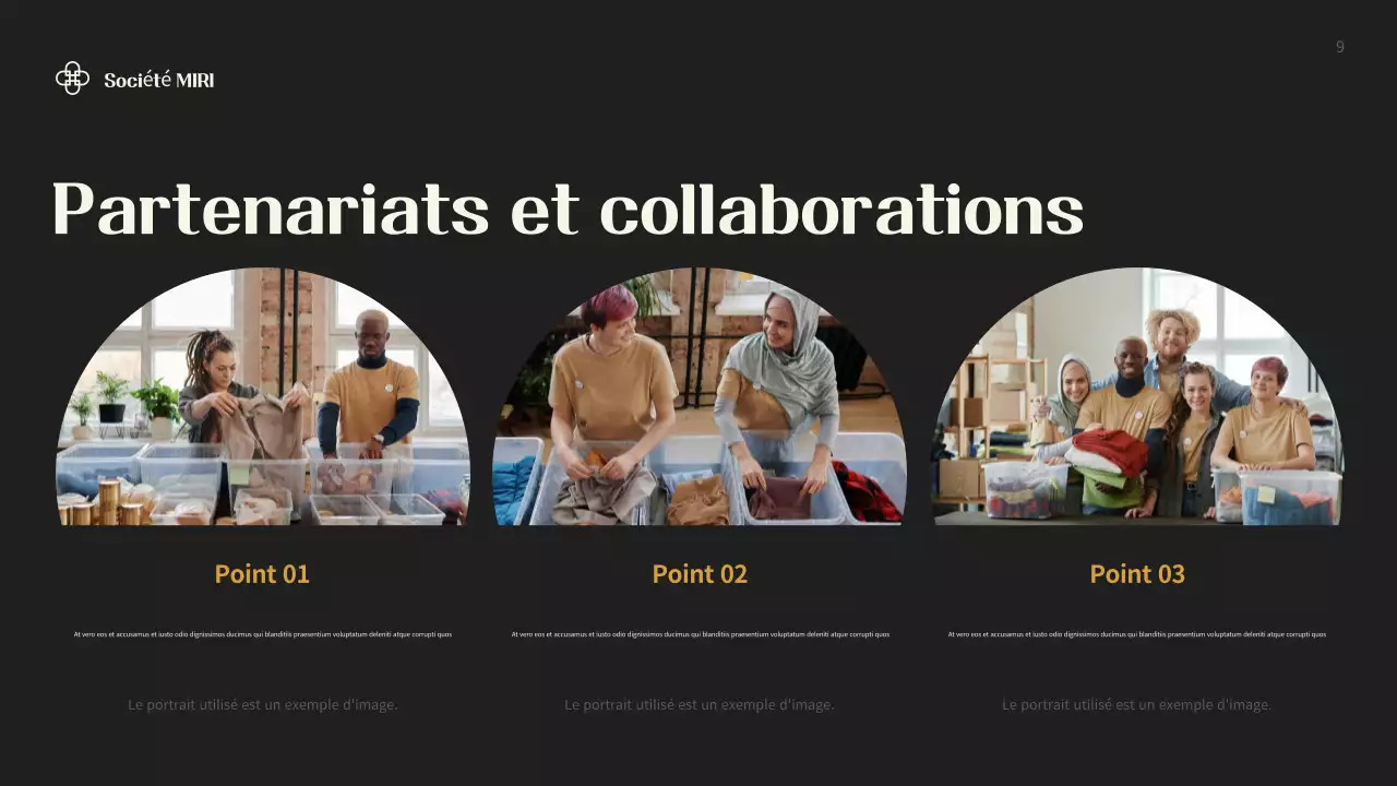 Document de collecte de fonds moderne noir