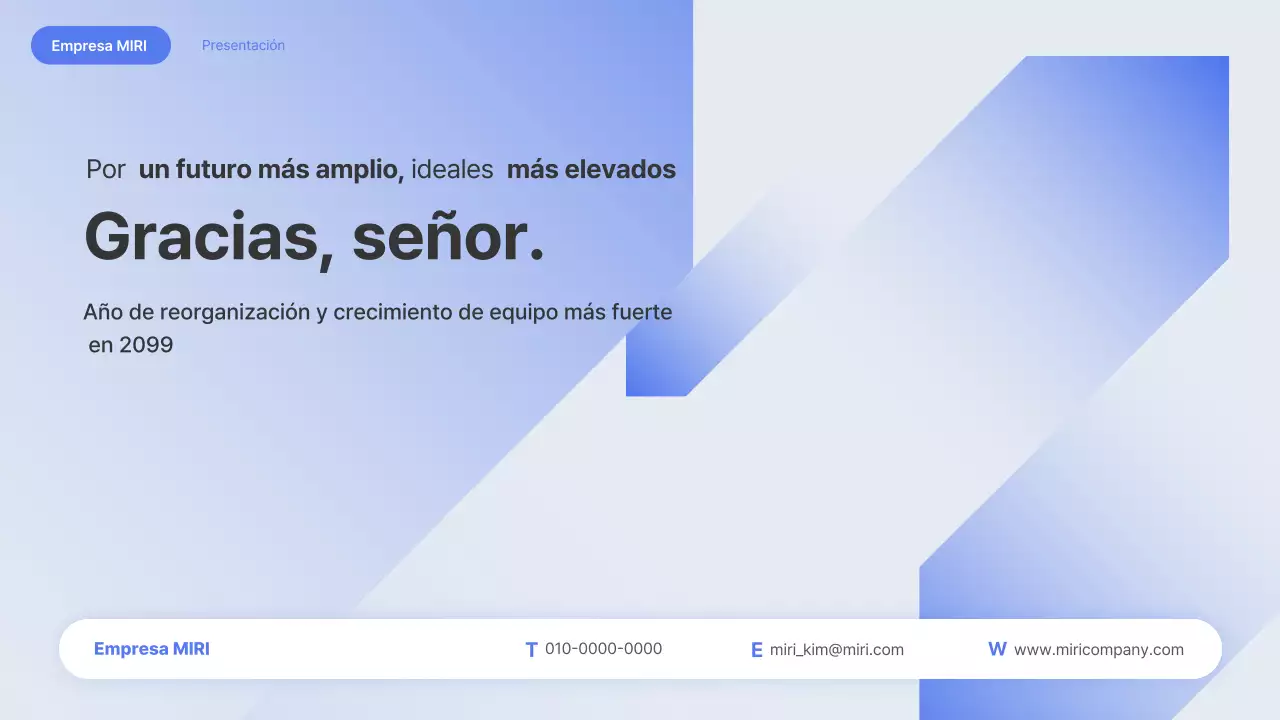 Explicación de la reorganización de Blue Modern