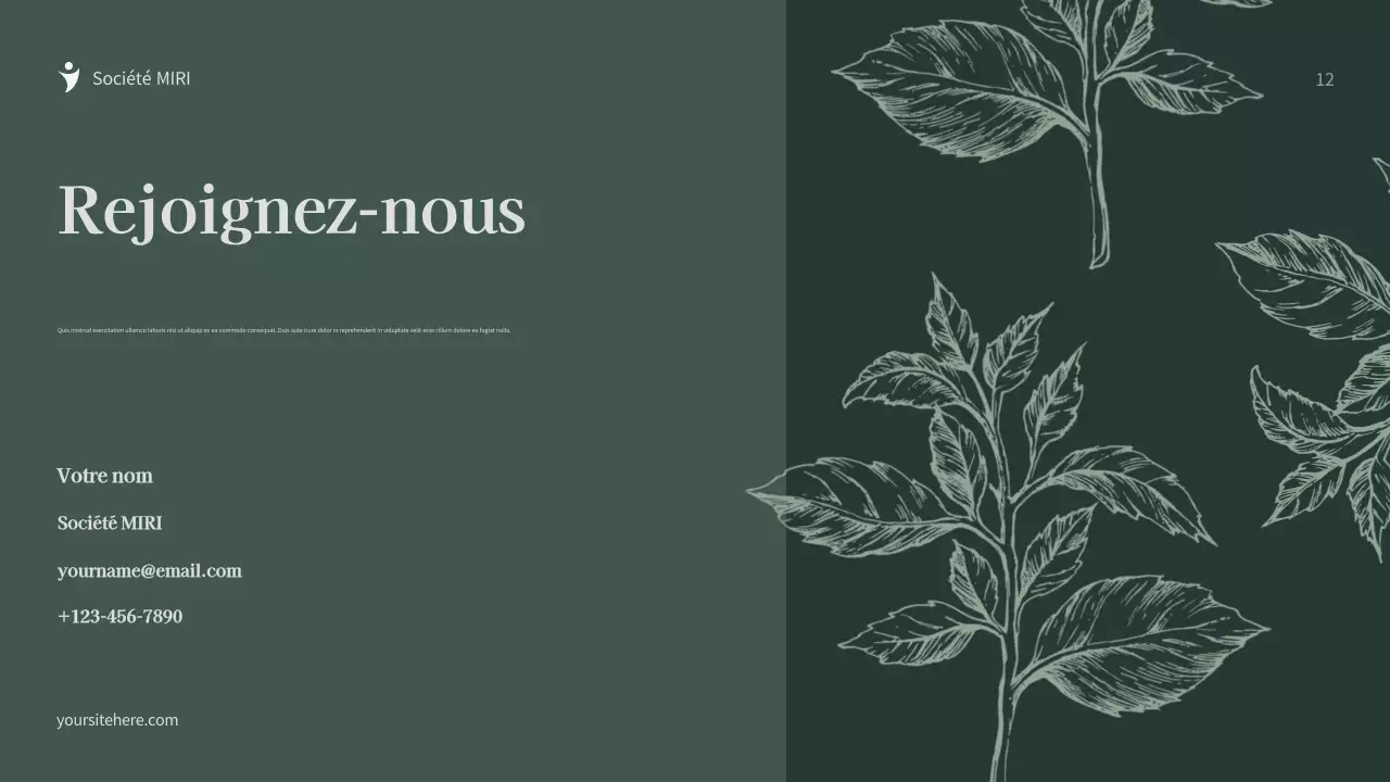 Document de collecte de fonds de Green Botanical