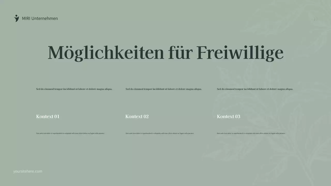 Grünes botanisches Fundraising-Dokument