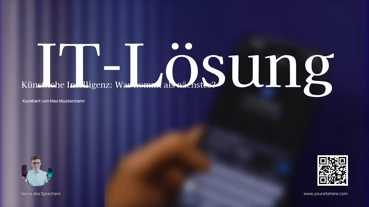 Blue Modern AI Veranstaltungsankündigung