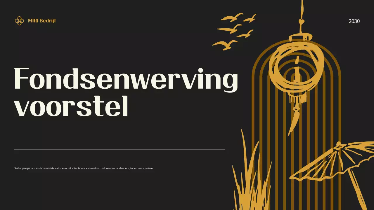 Zwart modern fondsenwervingsdocument