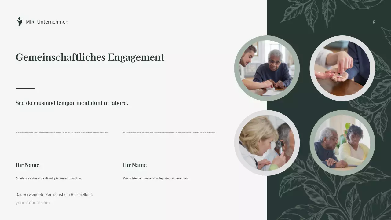 Grünes botanisches Fundraising-Dokument