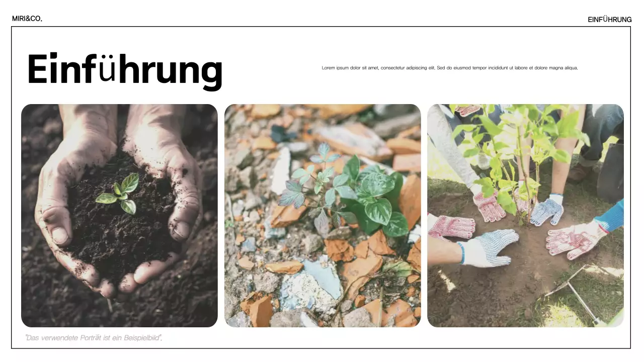 Green Minimalist Sustainability Ankündigung