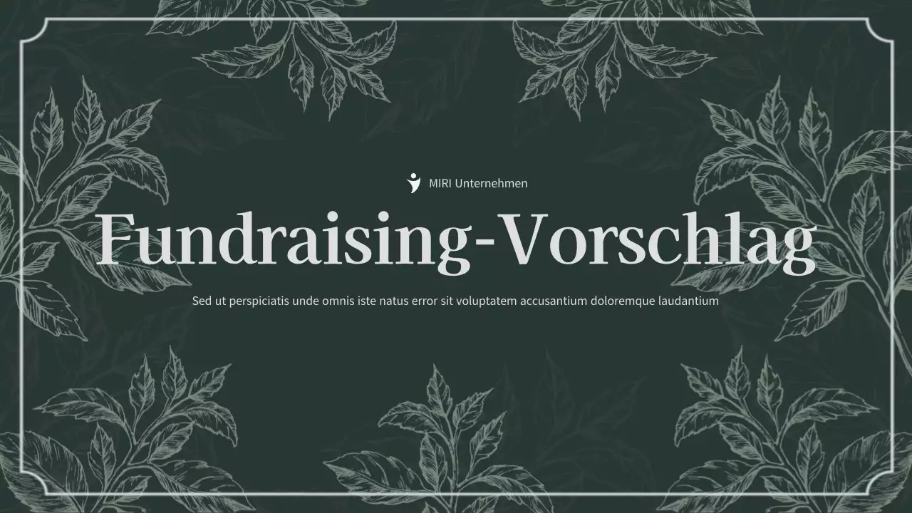 Grünes botanisches Fundraising-Dokument