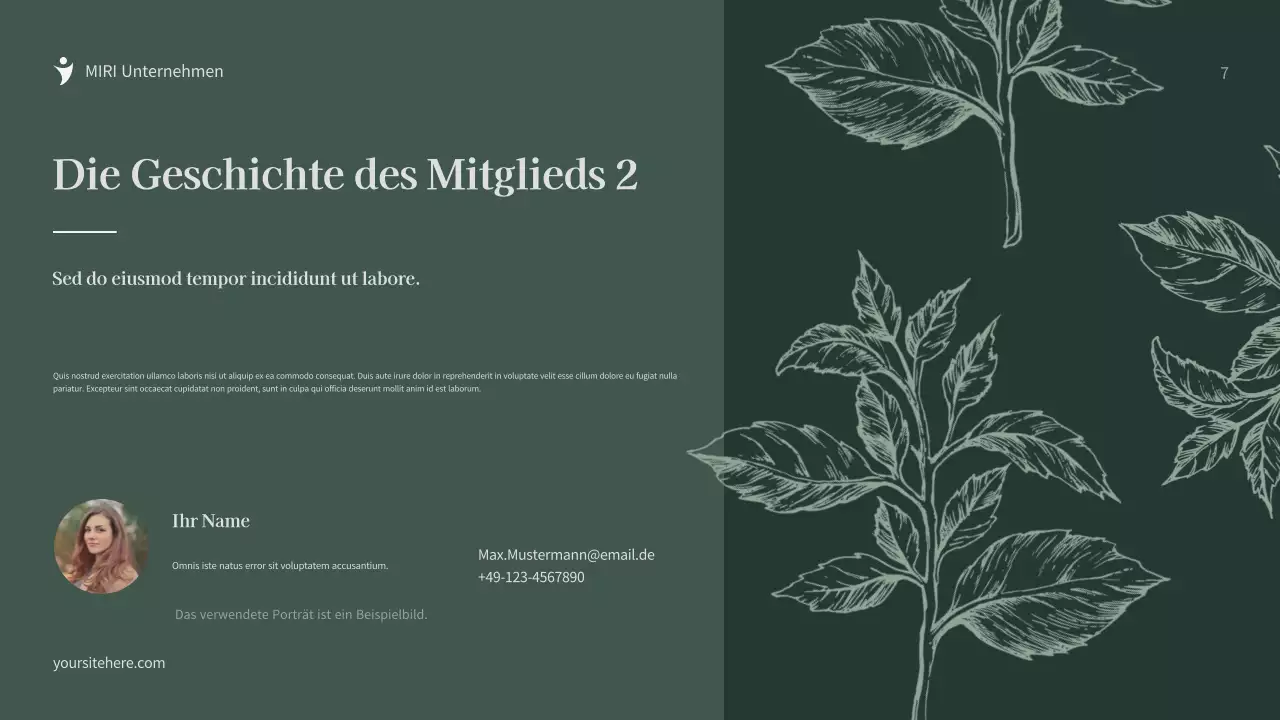 Grünes botanisches Fundraising-Dokument