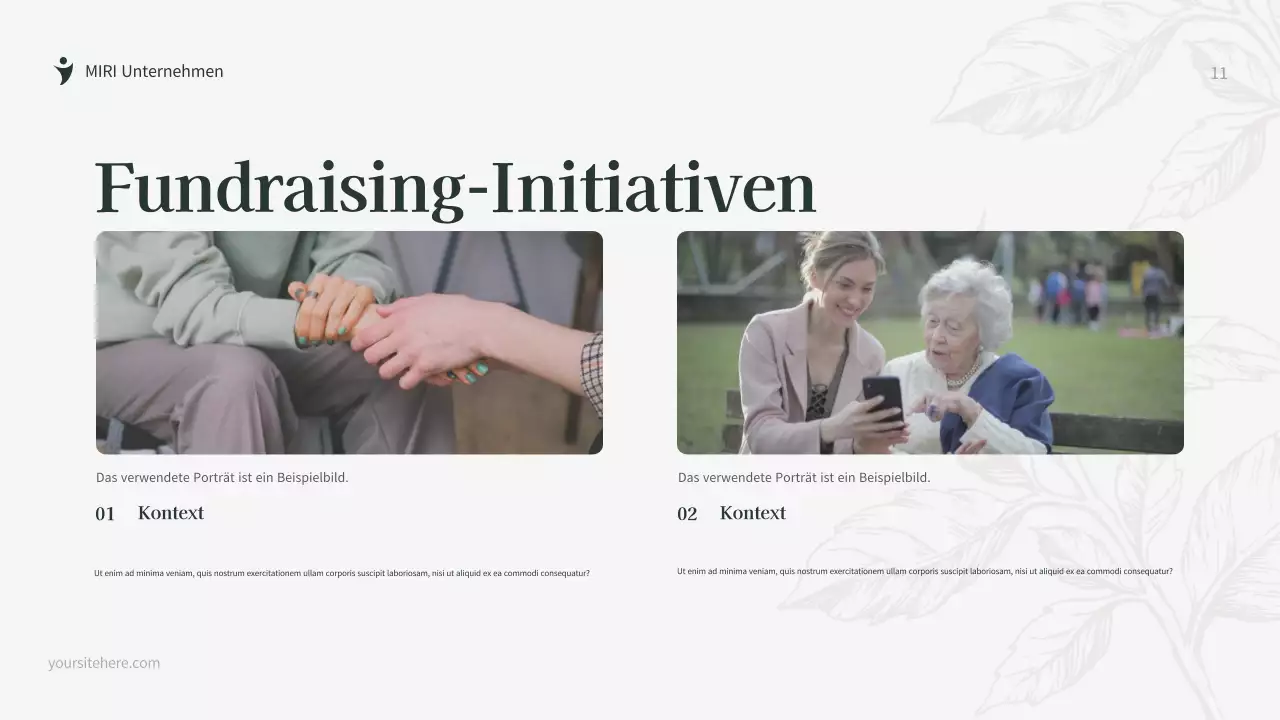 Grünes botanisches Fundraising-Dokument