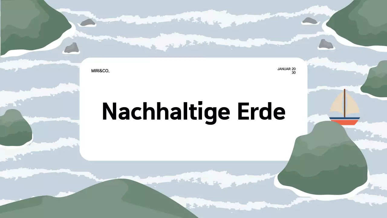 Green Minimalist Sustainability Ankündigung