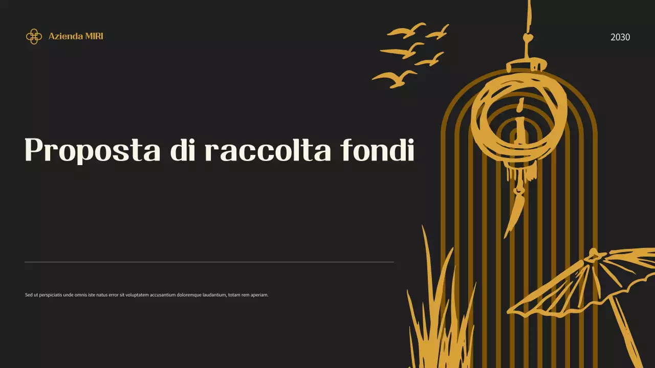 Documento di raccolta fondi nero moderno