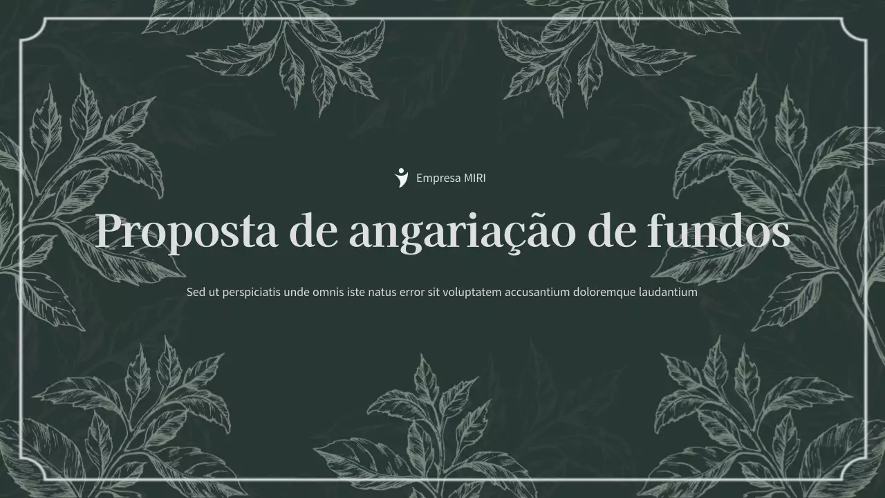 Documento de angariação de fundos do Green Botanical