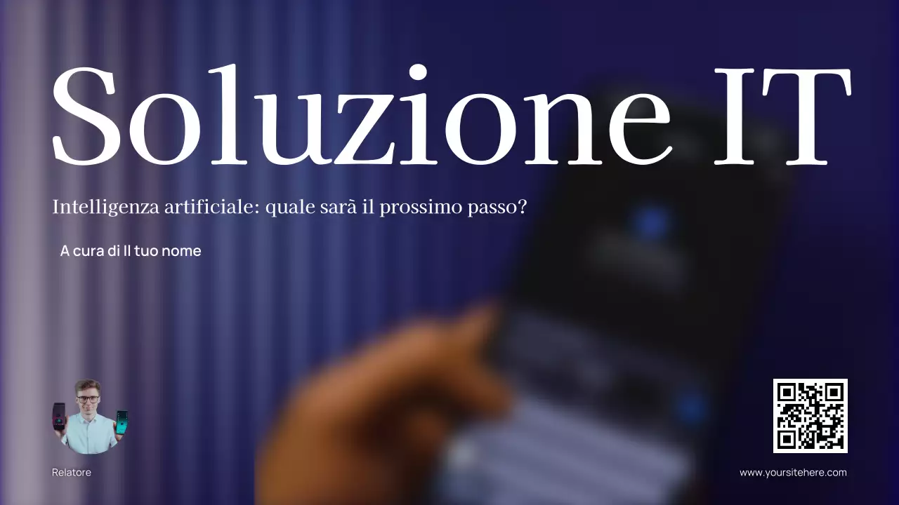 Annuncio dell'evento Blue Modern AI