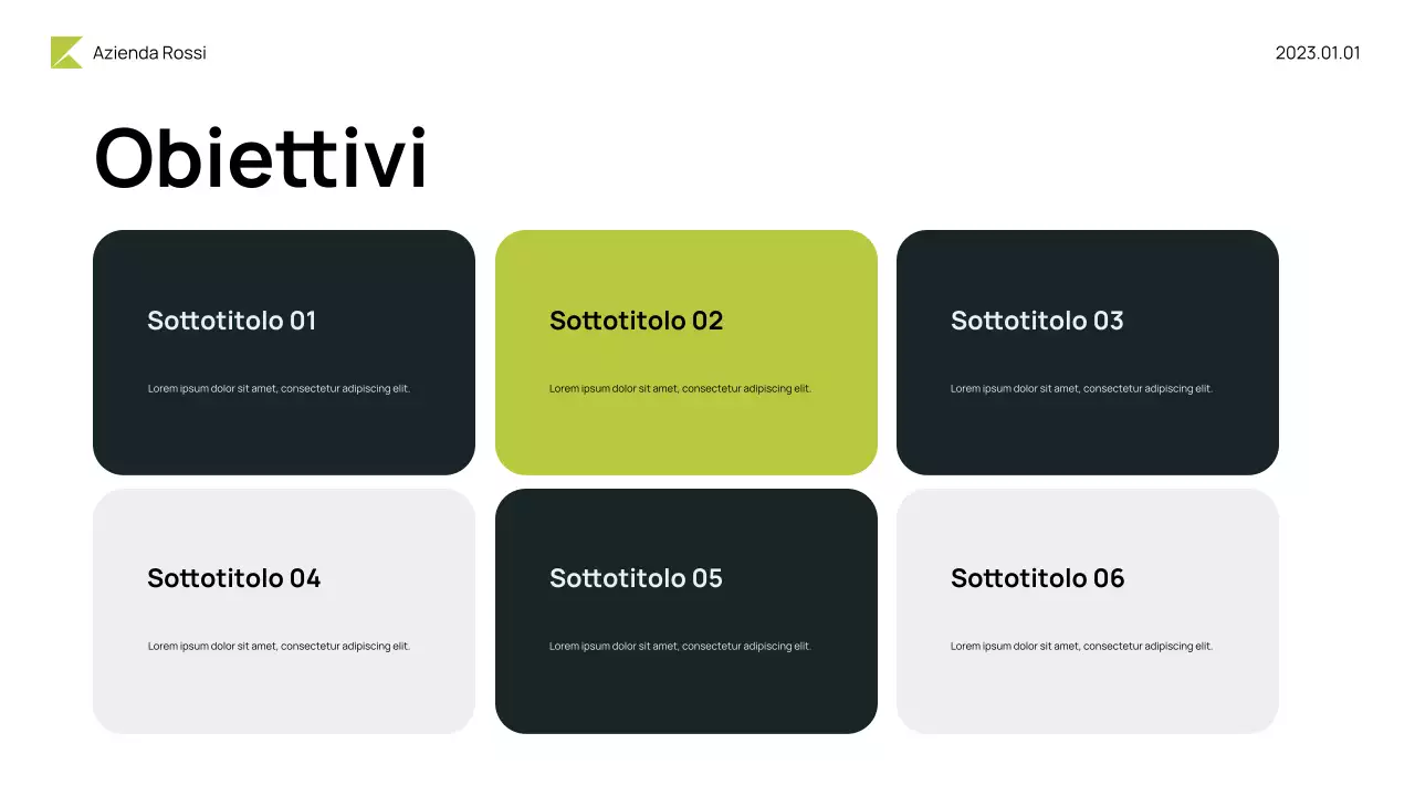 Presentazione del bilancio Neon Modern