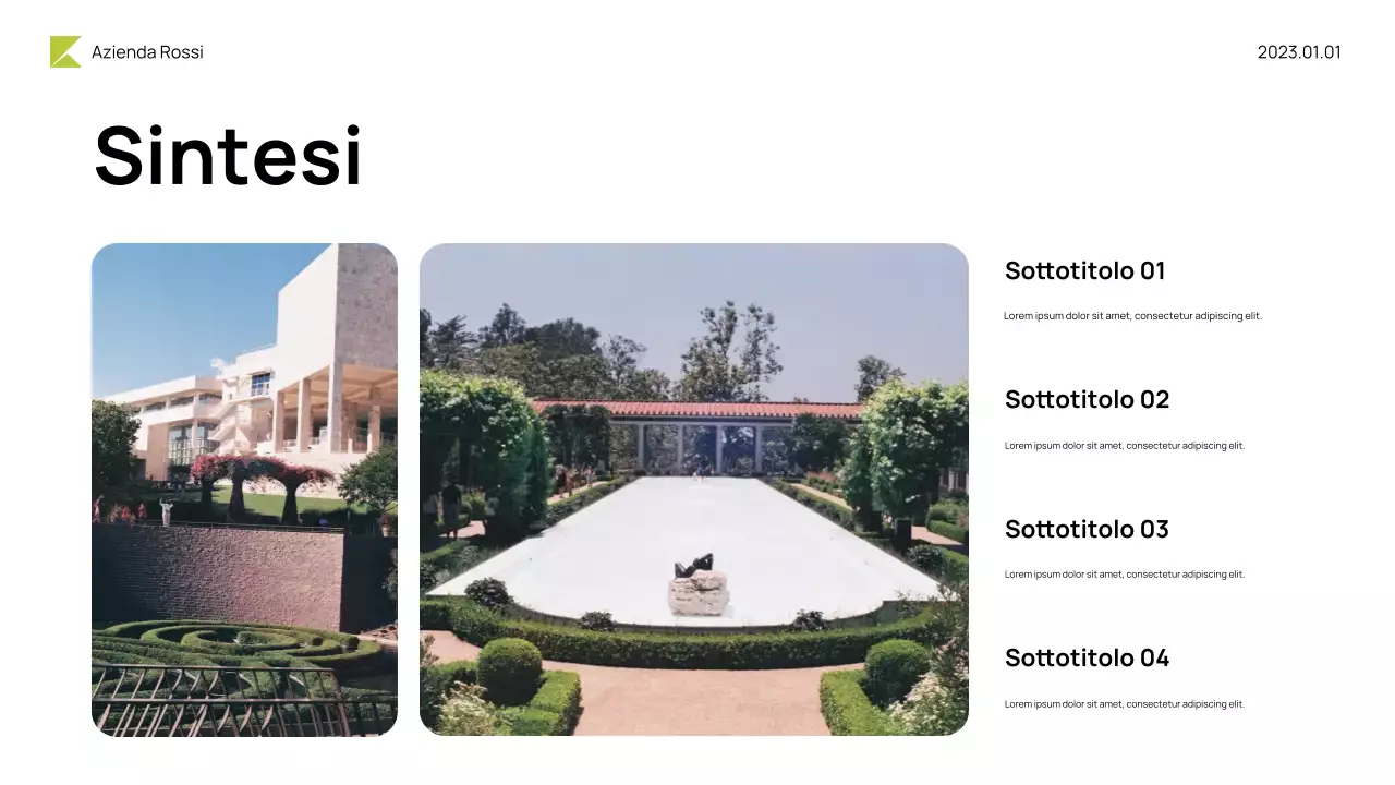 Presentazione del bilancio Neon Modern