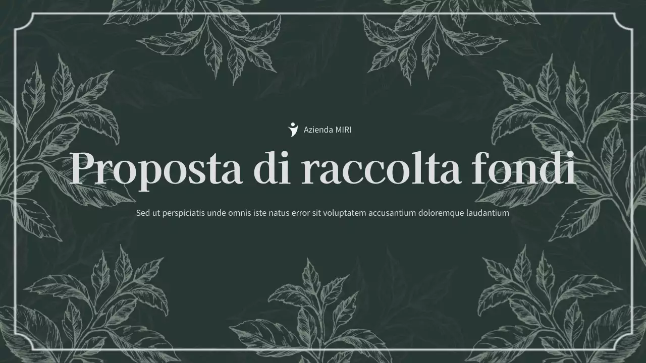 Documento di raccolta fondi di Botanica Verde