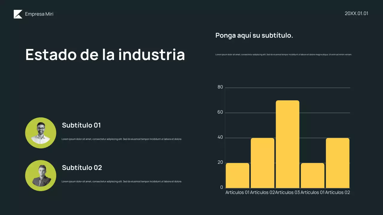 Presentación del presupuesto Neon Modern