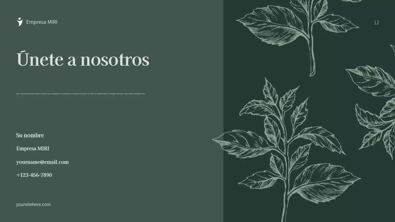 Documento de recaudación de fondos de Green Botanical