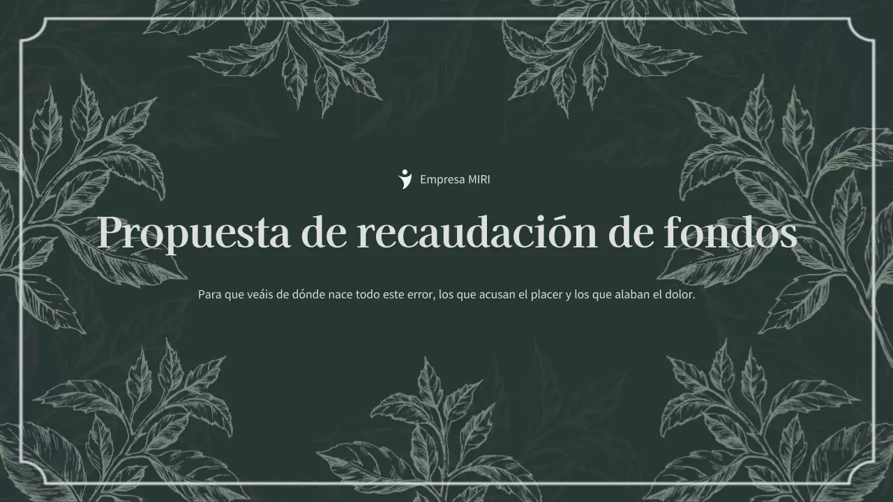 Documento de recaudación de fondos de Green Botanical