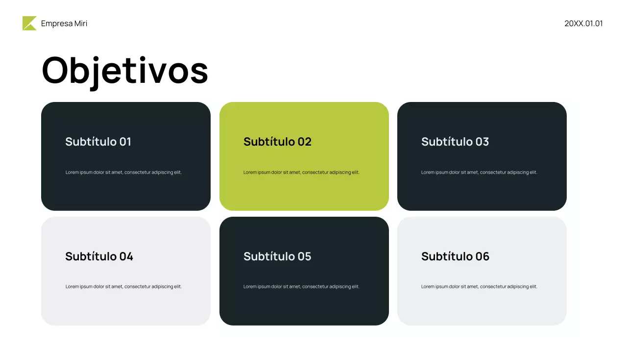 Presentación del presupuesto Neon Modern