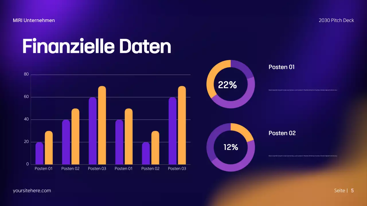 Buntes modernes Media Kit Pitch