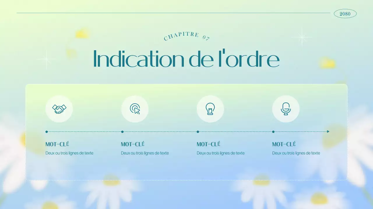Briefing marketing floral simple en bleu clair et chartreuse