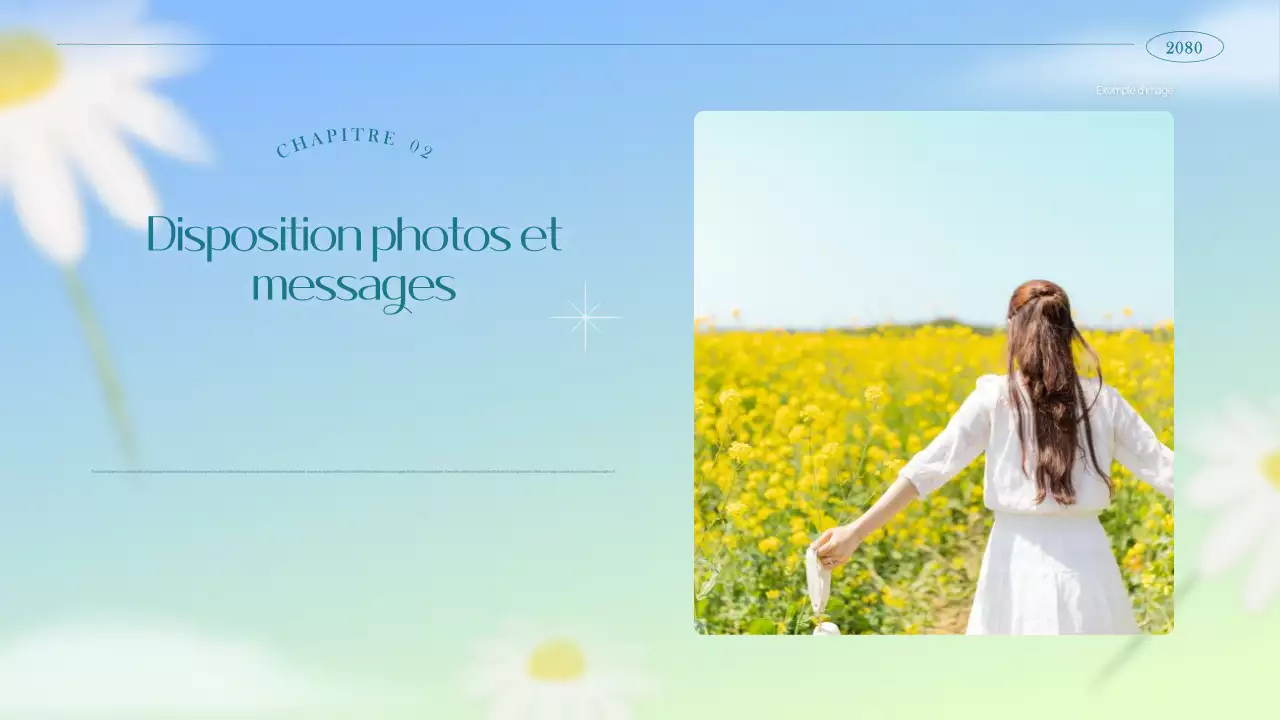 Briefing marketing floral simple en bleu clair et chartreuse