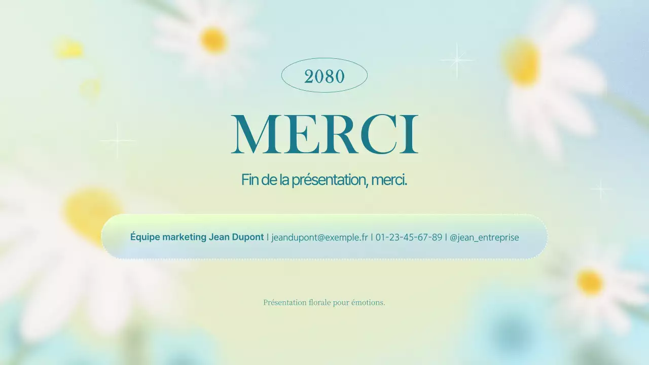 Briefing marketing floral simple en bleu clair et chartreuse