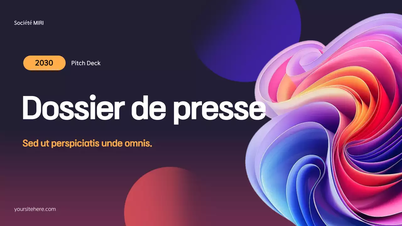 Kit média moderne et coloré Pitch