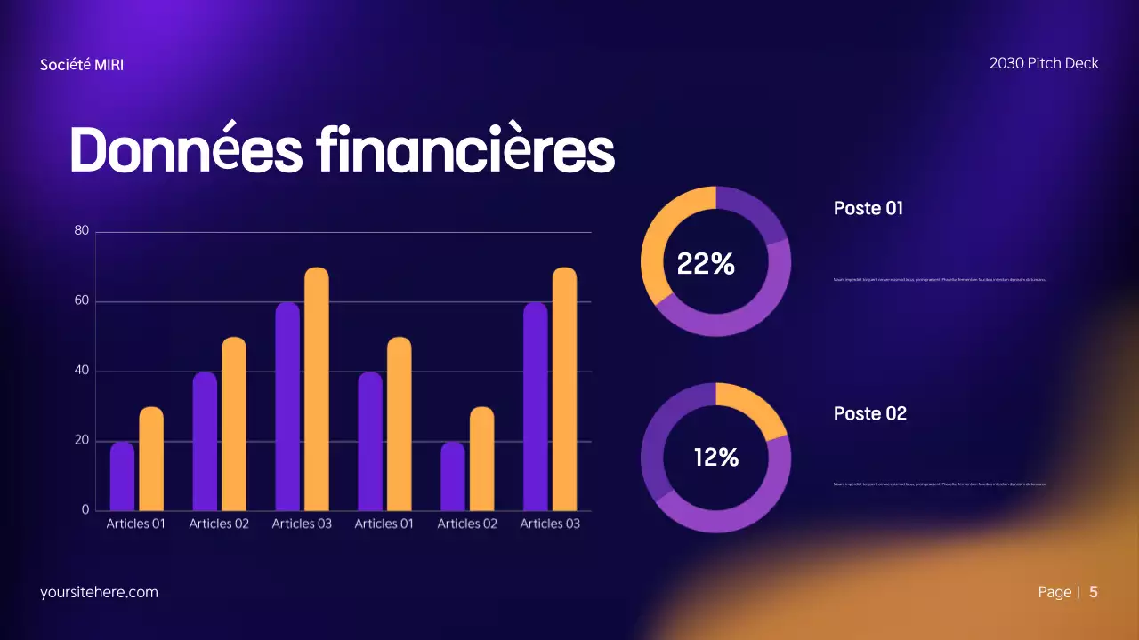 Kit média moderne et coloré Pitch