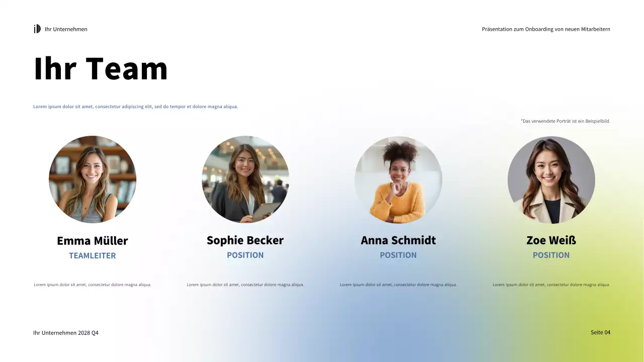 Grün Weiß Modern Onboarding Guide Präsentation