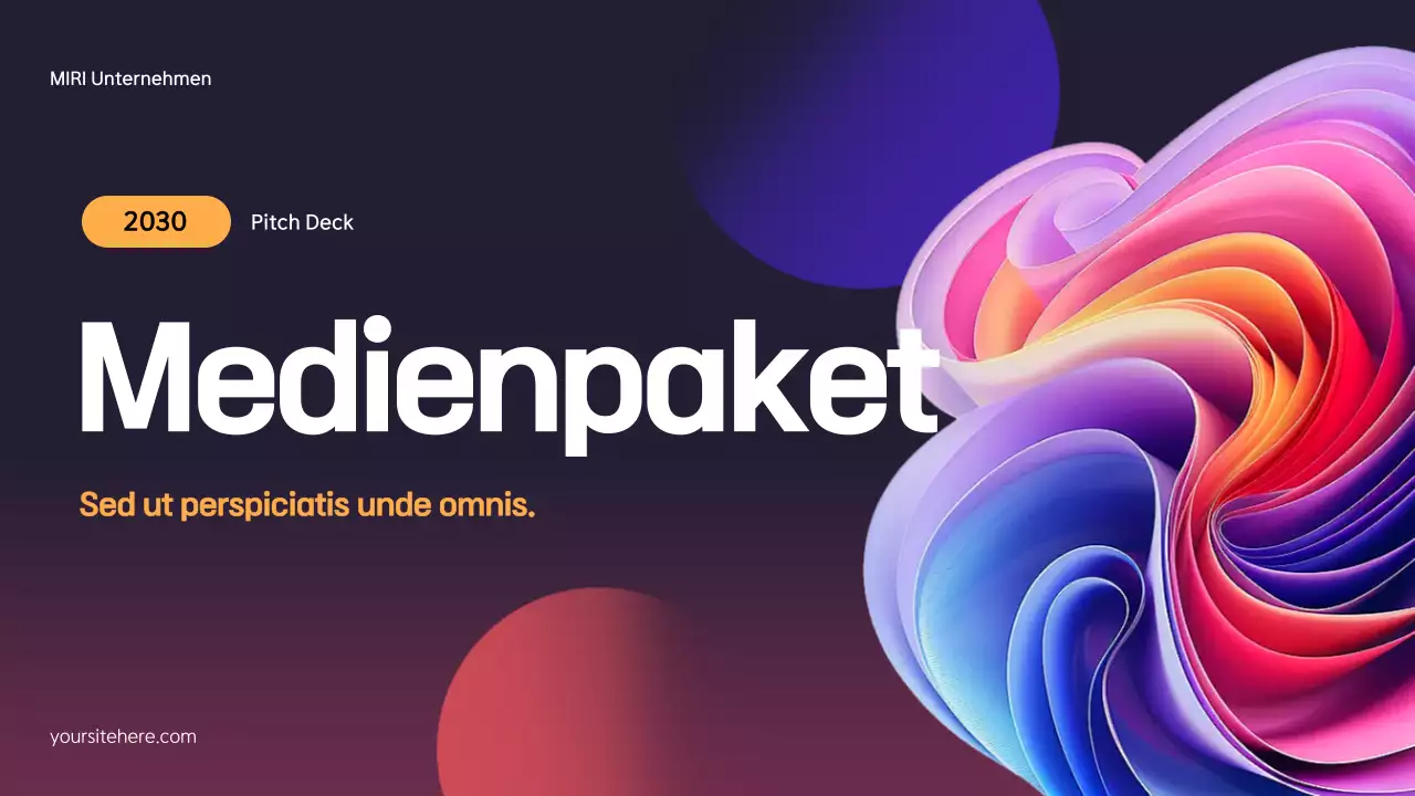 Buntes modernes Media Kit Pitch