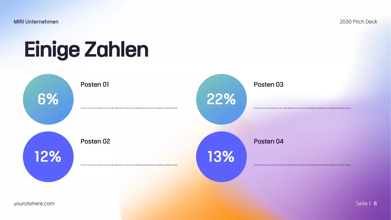 Buntes modernes Media Kit Pitch