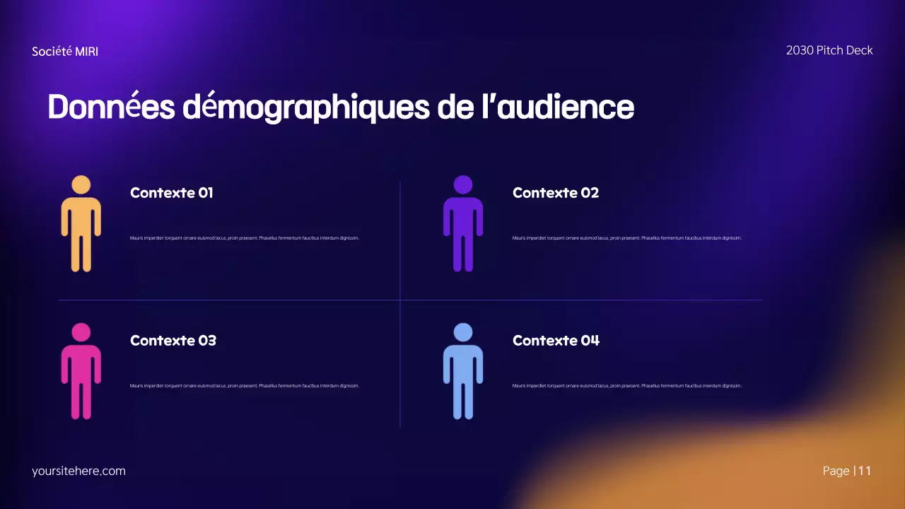 Kit média moderne et coloré Pitch