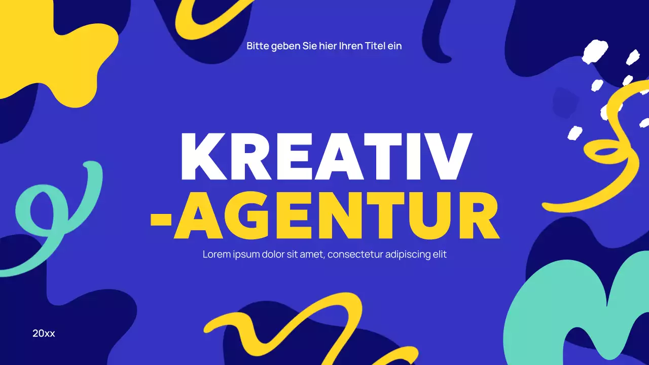 Blue Abstract Agency Anzeige